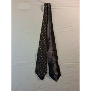 Puritan Mens Necktie 2 Pack Lot Woven Geometric Floral Abstract Silver Silk VTG